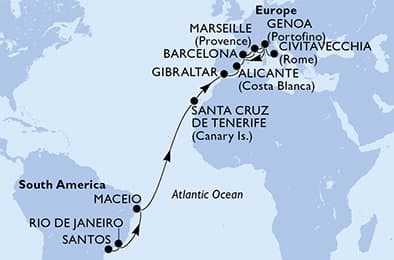 Cruise Itinerary Map