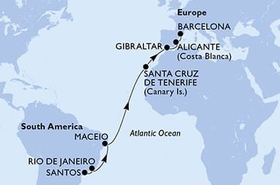 Cruise Itinerary Map