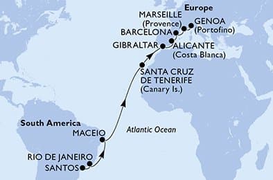 Cruise Itinerary Map