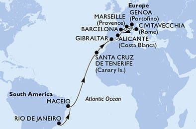Cruise Itinerary Map