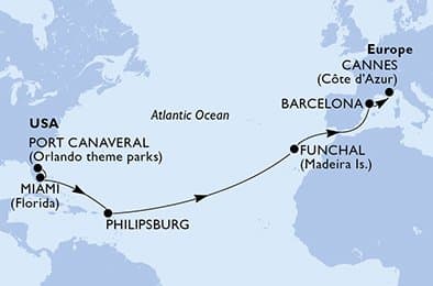Cruise Itinerary Map