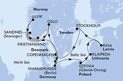 Cruise Itinerary Map