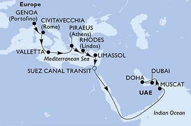 Cruise Itinerary Map