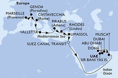 Cruise Itinerary Map