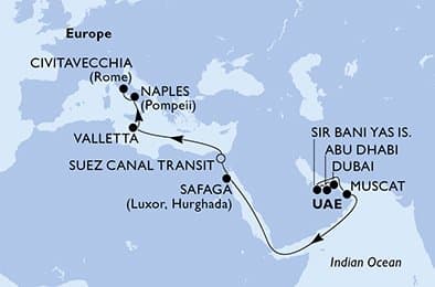 Cruise Itinerary Map