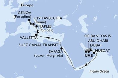 Cruise Itinerary Map