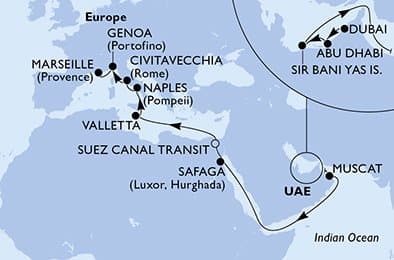 Cruise Itinerary Map