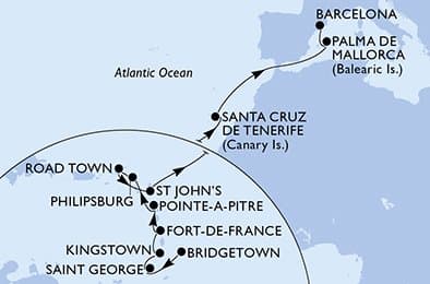 Cruise Itinerary Map