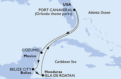 Cruise Itinerary Map