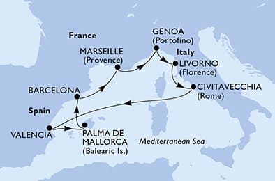 Cruise Itinerary Map