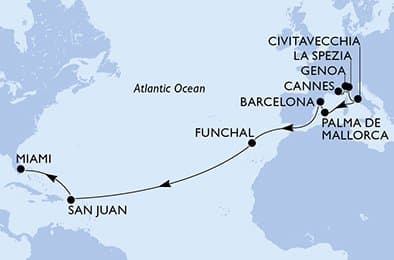 Cruise Itinerary Map