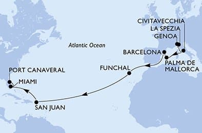 Cruise Itinerary Map