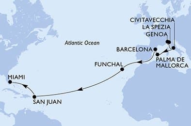 Cruise Itinerary Map