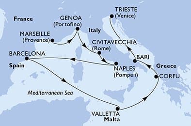 Cruise Itinerary Map