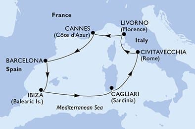 Cruise Itinerary Map