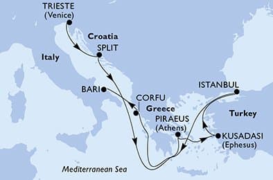 Cruise Itinerary Map