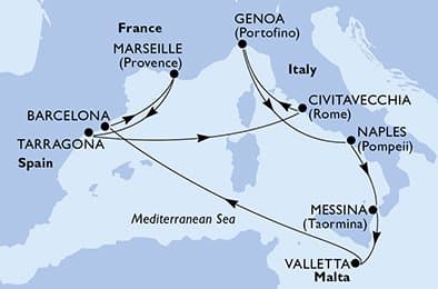 Cruise Itinerary Map