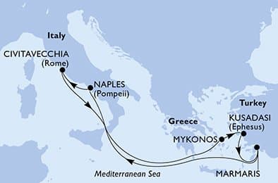 Cruise Itinerary Map