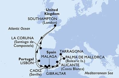 Cruise Itinerary Map