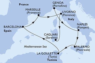 Cruise Itinerary Map