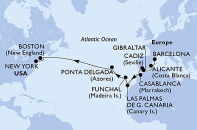Cruise Itinerary Map