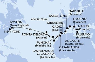 Cruise Itinerary Map