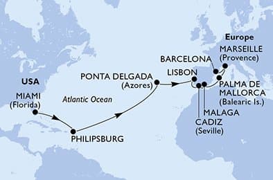 Cruise Itinerary Map