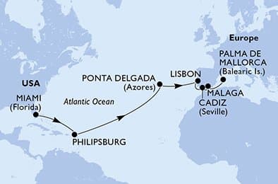 Cruise Itinerary Map