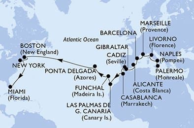 Cruise Itinerary Map
