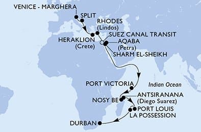 Cruise Itinerary Map