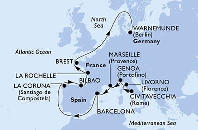 Cruise Itinerary Map