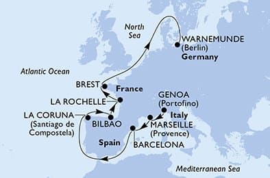 Cruise Itinerary Map