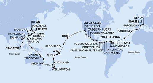 Cruise Itinerary Map
