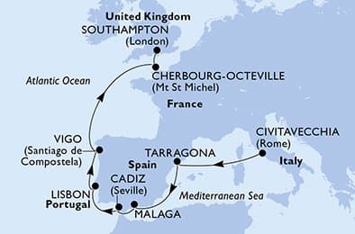 Cruise Itinerary Map