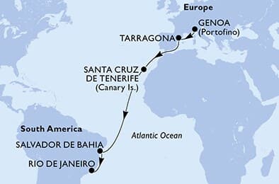 Cruise Itinerary Map