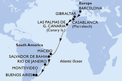 Cruise Itinerary Map
