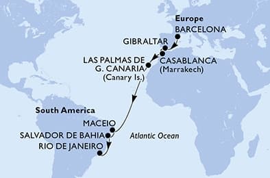 Cruise Itinerary Map
