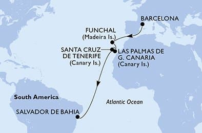Cruise Itinerary Map