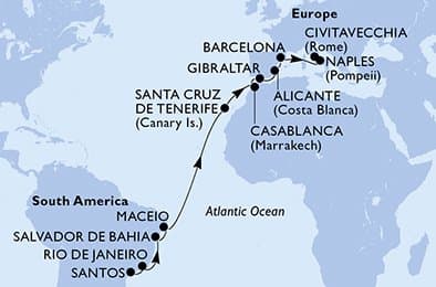 Cruise Itinerary Map