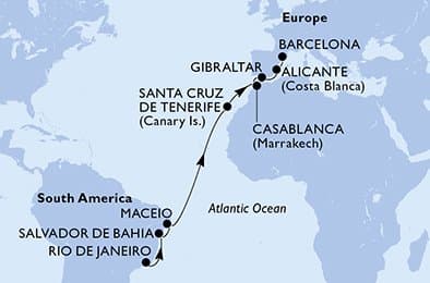 Cruise Itinerary Map