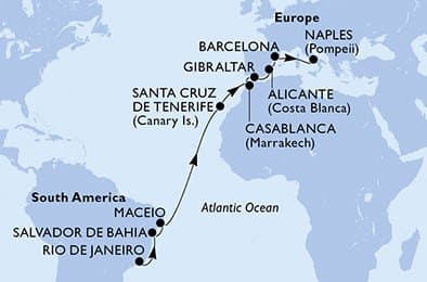 Cruise Itinerary Map