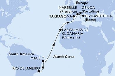 Cruise Itinerary Map