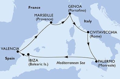 Cruise Itinerary Map