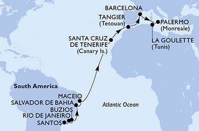 Cruise Itinerary Map