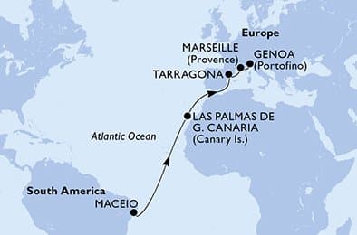 Cruise Itinerary Map