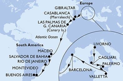 Cruise Itinerary Map