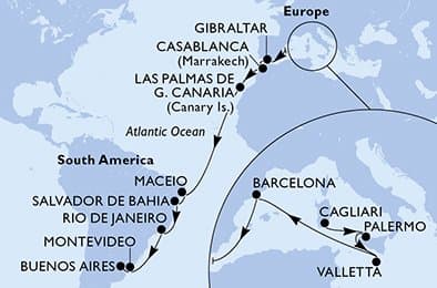 Cruise Itinerary Map