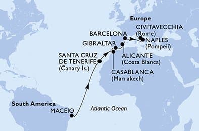 Cruise Itinerary Map