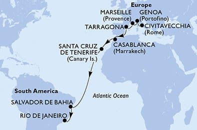 Cruise Itinerary Map