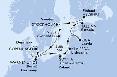 Cruise Itinerary Map